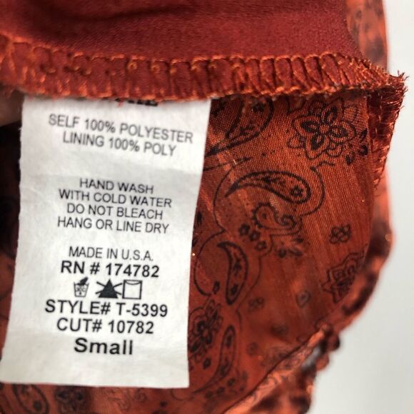 Vici Burnt Orange Loose Fit Peasant Sleeve Blouse - Women’s S - Picture 8 of 8